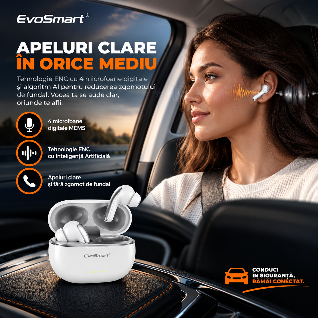 Casti Wireless Bluetooth EvoSmart™ T10 [6]