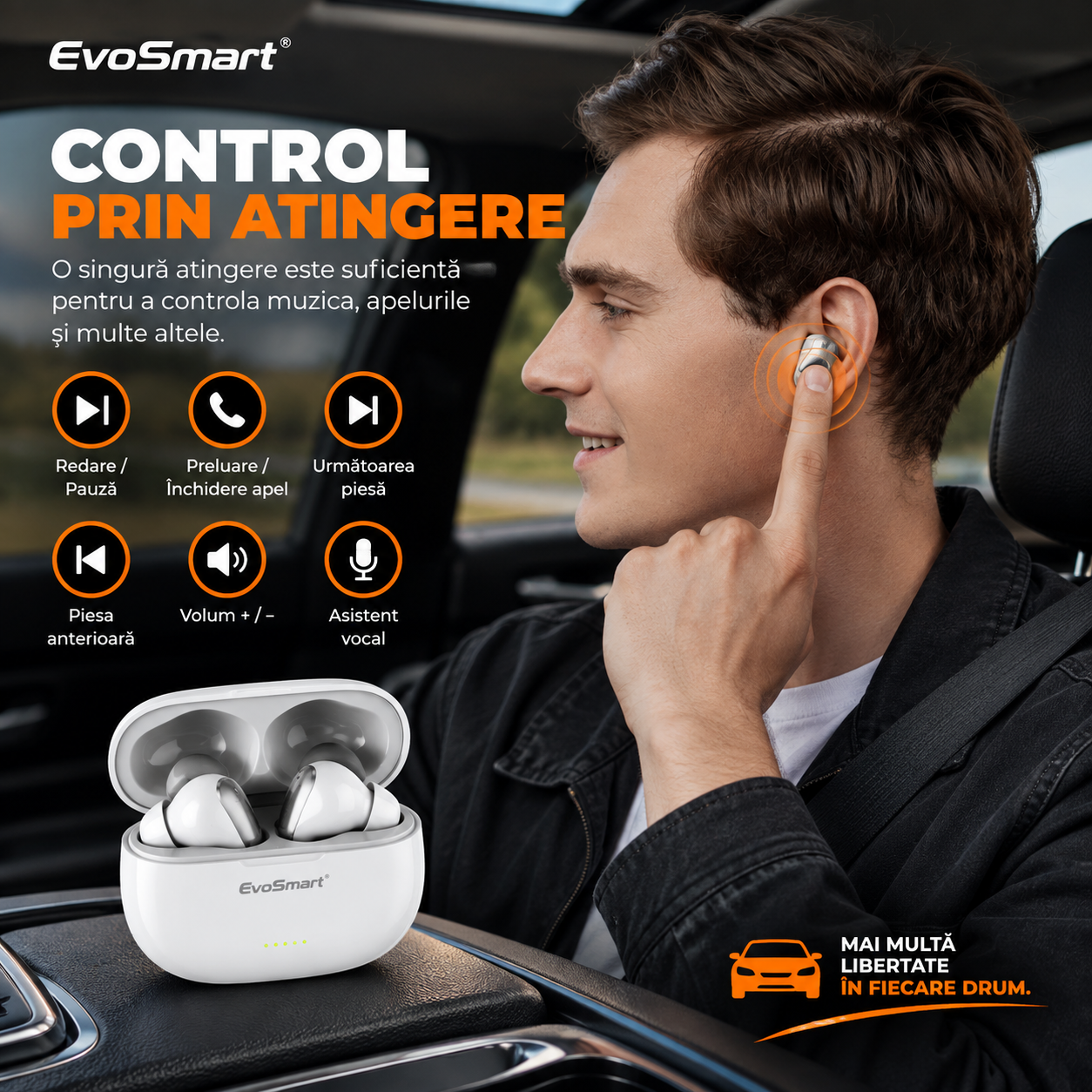 Casti Wireless Bluetooth EvoSmart™ T10 [3]