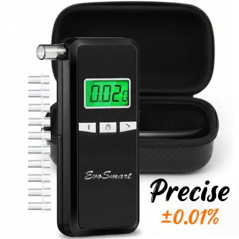 Produse - Alcooltest digital EvoSmart AD80 cu cutie și 10 muștiucuri