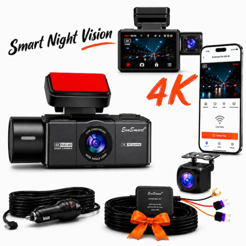 Produse - Cameră auto de bord EvoSmart Y226 cu 3 camere 4K + 2K + 2K