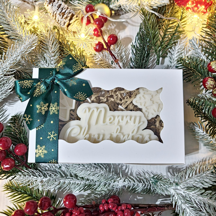 Set lumanari Craciun - Bradut, Merry Christmas, Fulg de Zapada [1]