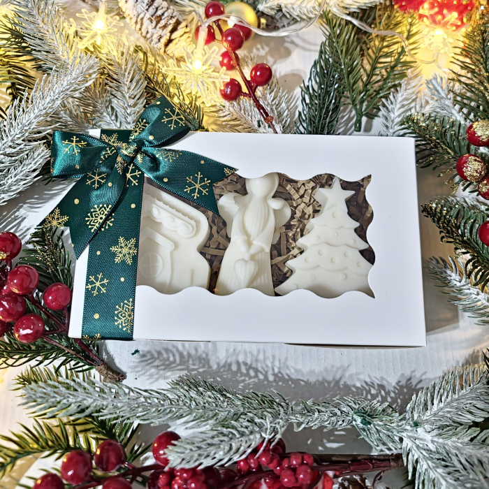 Set lumanari Craciun - Casuta, Ingeras, Bradut [1]