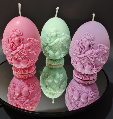 Ou cu inscriptie 3D Inger - LUMANARE PARFUMATA DECORATIVA OU INGER