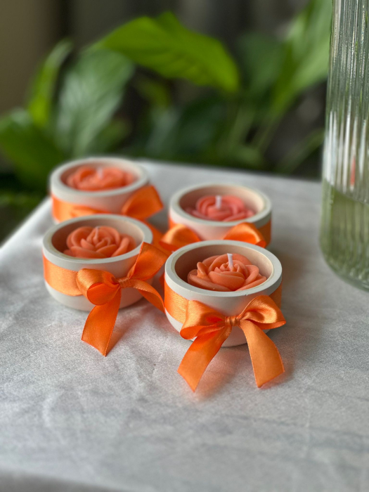 Mini rose - portocalie / Lumânare parfumată - Candlyon [3]