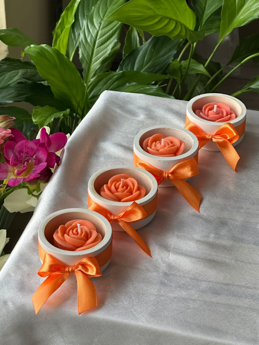 Mini rose - portocalie / Lumânare parfumată - Candlyon [4]