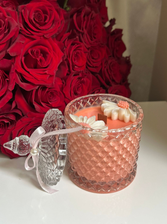 Lumanari parfumate - Peach Premium Semi-Daisy / Lumânare parfumată
