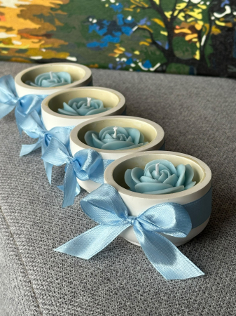 Mini rose - Blue/ Lumânare parfumată - Candlyon [3]