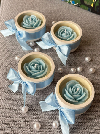 Lumanari parfumate - Mini rose - Blue/ Lumânare parfumată - Candlyon