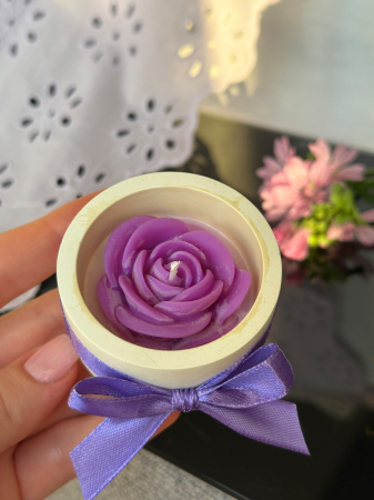 Lumânare Parfumată Mini rose - Mov  – Ceară Soia | Candlyon [1]