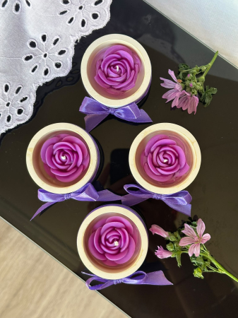 Lumanari parfumate - Lumânare Parfumată Mini rose - Mov  – Ceară Soia | Candlyon