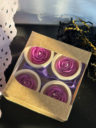 Lumânare Parfumată Mini rose - Mov  – Ceară Soia | Candlyon [2]