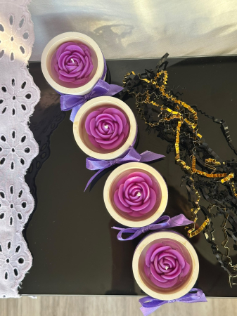 Lumânare Parfumată Mini rose - Mov  – Ceară Soia | Candlyon [4]