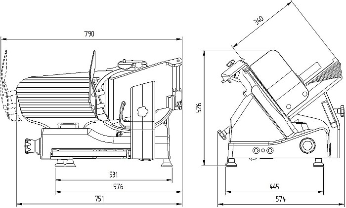 Feliator Smarty 350 IX pentru mezeluri, legume, pâine și brânzeturi. [3]
