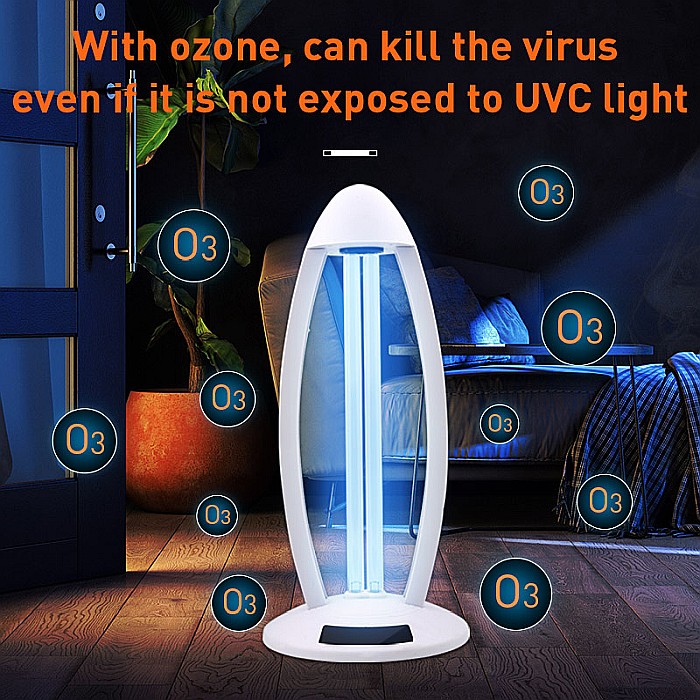Lampa dezinfectanta dubla sterilizare UVC si Ozon pentru spatii, 38W, telecomanda [2]