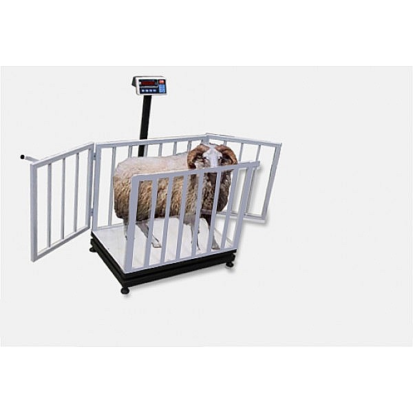 Platforma de cantarire animale vii, inox, cu indicator, 300 kg [2]