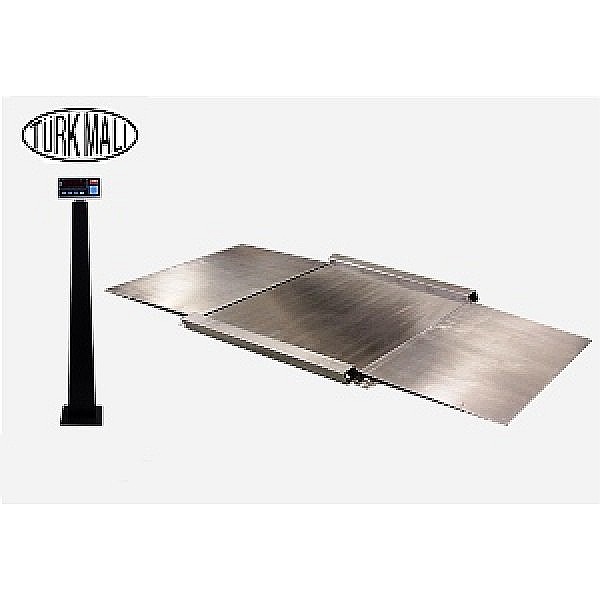Platforma de cantarire cu o rampa de acces, inox, cu indicator 300 kg, 500 kg, 600 kg, 1000 kg, 1500 kg, 2000kg, 3000 kg [2]