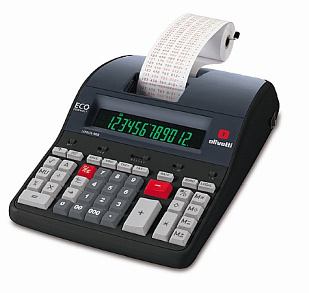 Birotica - Calculator de birou cu banda, 12 digits, 2 culori - LOGOS 902 – Olivetti