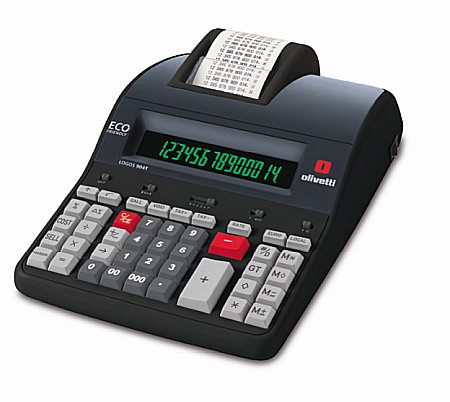 Birotica - Calculator de birou cu banda, 14 digits, 2 culori - LOGOS 904T Olivetti