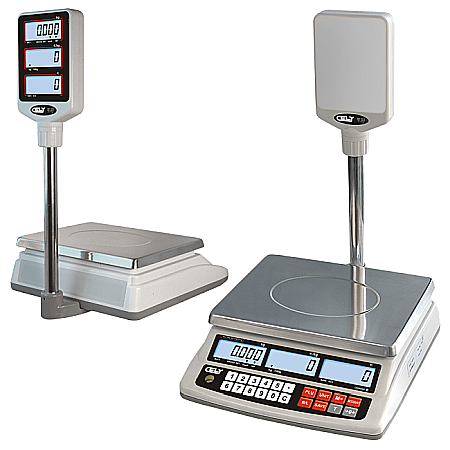 Cantar electronic comercial Cely SPC 15 Kg, cu brat si acumulator [1]