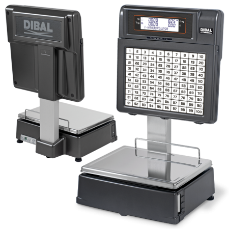 Cantare electronice cu eticheta - Cantar comercial cu eticheta Dibal D545 6/15 Kg - autoservire, cu brat