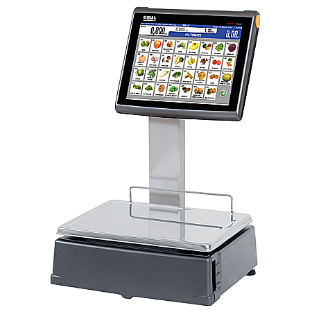 Cantare electronice cu eticheta - Cantar comercial cu eticheta touch screen Dibal D955 6/15 Kg, autoservire, display 12"