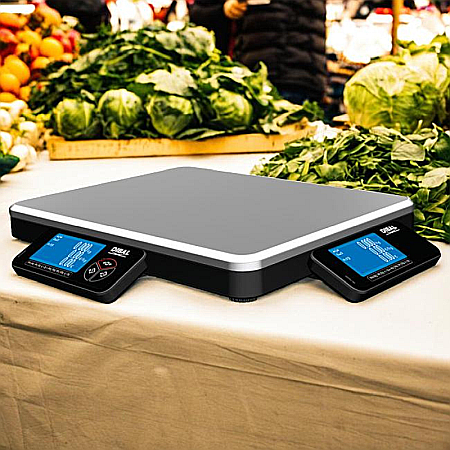 Cantare electronice conectare POS - Cantar comercial Dibal D-POS 6/15 Kg cu doua afisaje, format fara brat