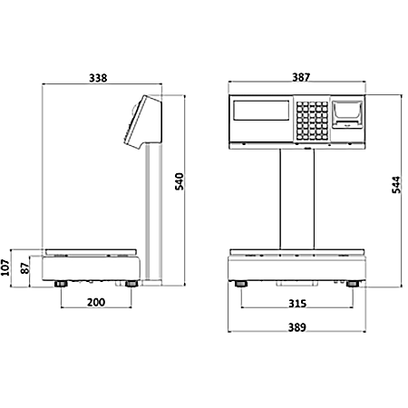 Cantar cu eticheta integral din inox - HELMAC seria GPEXL [2]