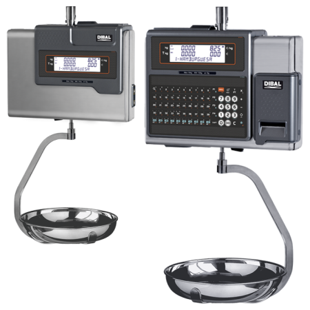 Cantare electronice cu eticheta - Cantar electronic cu eticheta DIBAL D545 6/15 kg, suspendat, carcasa din inox, verificare metrologica inclusa