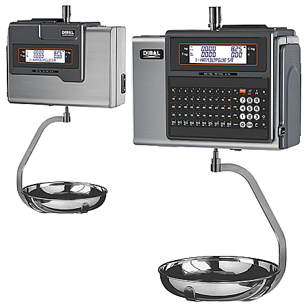 Cantare electronice cu eticheta - Cantar electronic cu eticheta DIBAL D545 6/15 kg, suspendat, carcasa din inox, verificare metrologica inclusa