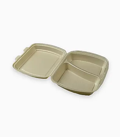 CONSUMABILE - Caserole polistiren 2 compartimente, cu capac (MB2), 200buc.