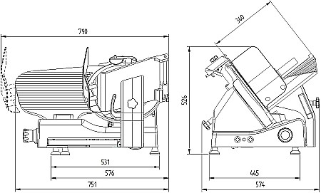 Feliator Smarty 350 IX pentru mezeluri, legume, pâine și brânzeturi. [2]