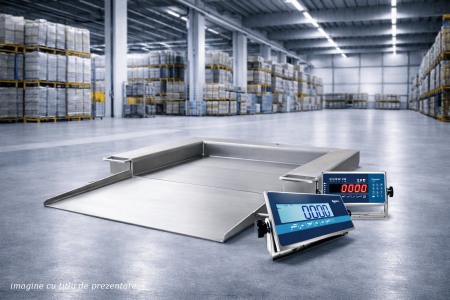 PLATFORME CANTARIRE - Platformă de cântărire WPO cu suprafață rabatabilă cu indicator GI 410i
