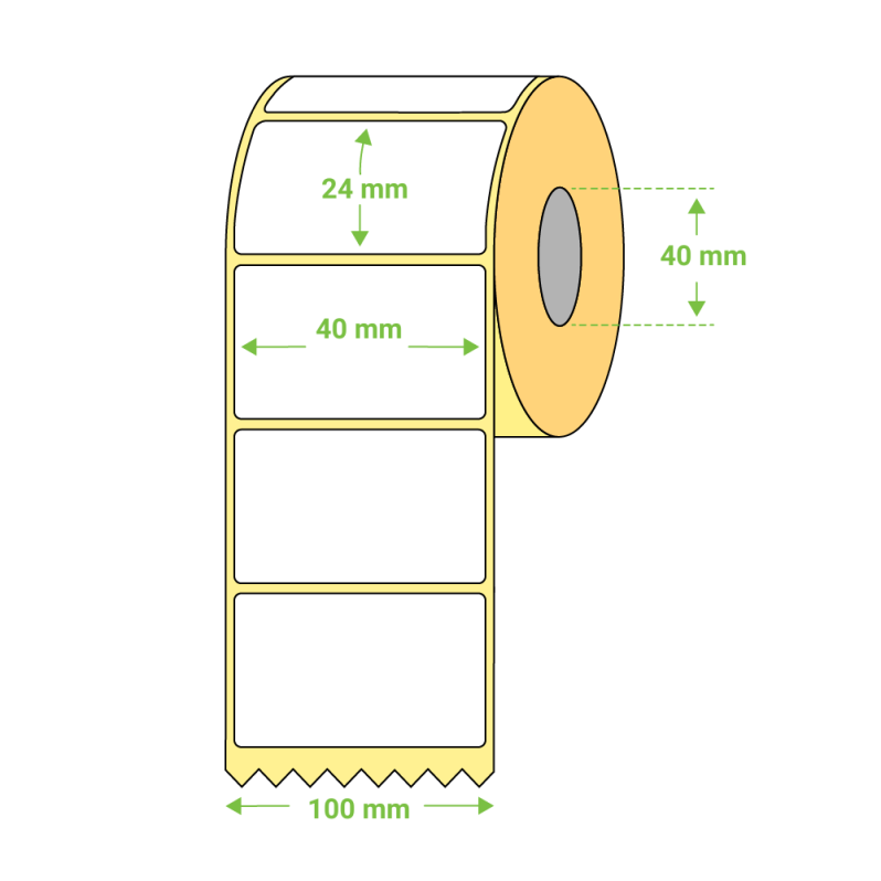 Rola etichete termice ZINTA 40x24mm, 2000 et./rola [3]