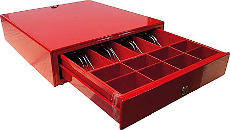 Sertare pentru bani - Sertar de bani metalic Piccolo 330, rosu