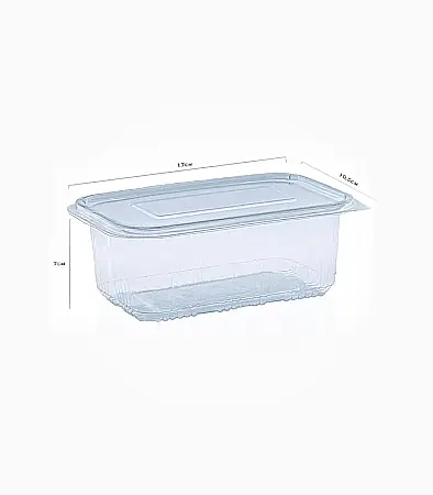 CONSUMABILE - Set 100 - Caserole Transparente cu Capac atasat 1000 ML SET 100 buc.