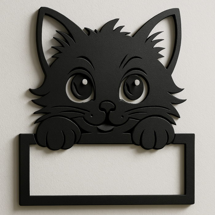 Tablou MDF „Priviri Jucăușe” – set decorativ cu 3 pisici stilizate [2]
