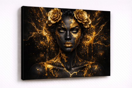 Luxury - Portret Artistic cu Detalii Aurii