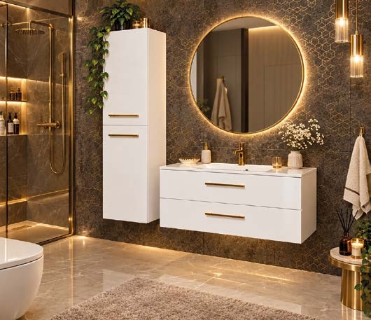 Mobilier de baie Gante Belli Gold – ambient din catalogul producătorului