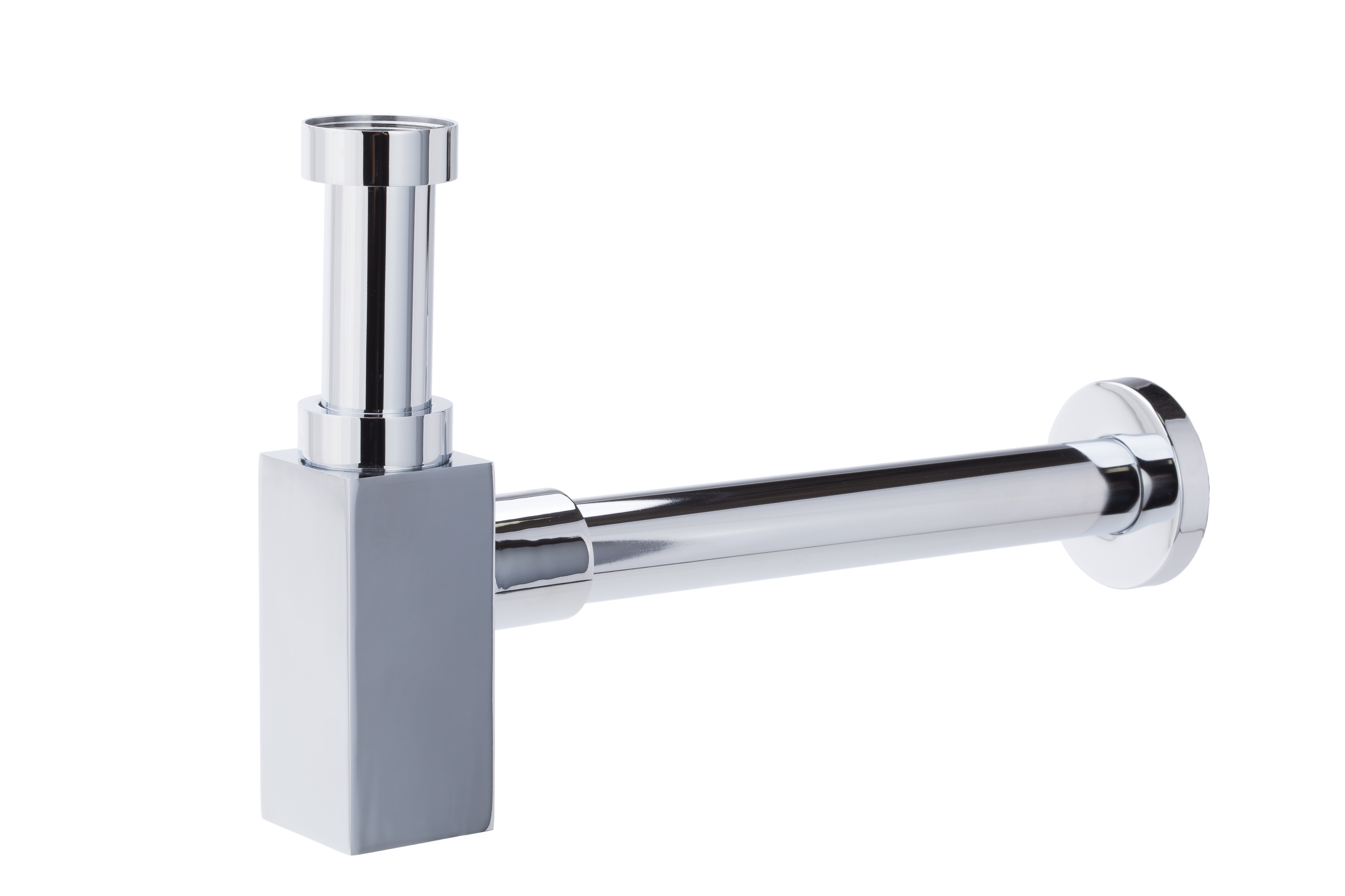 Sifoane - Sifon lavoar rectangular tip butelie Kleome din alama 1 1/4"x32 mm, crom