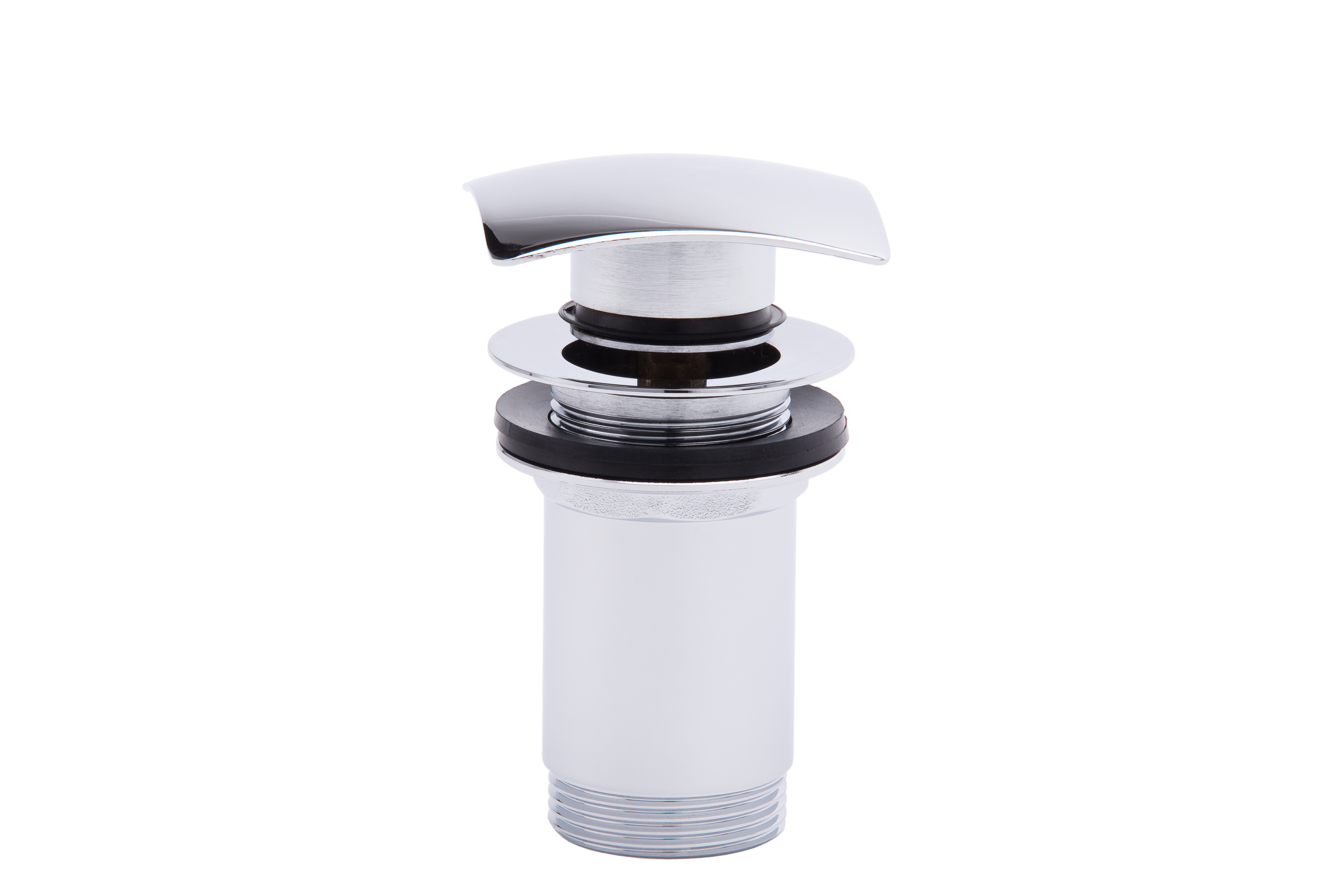 Ventile - Ventil lavoar click-clack cu dop pătrat, cu preaplin 1 1/4" alamă, crom