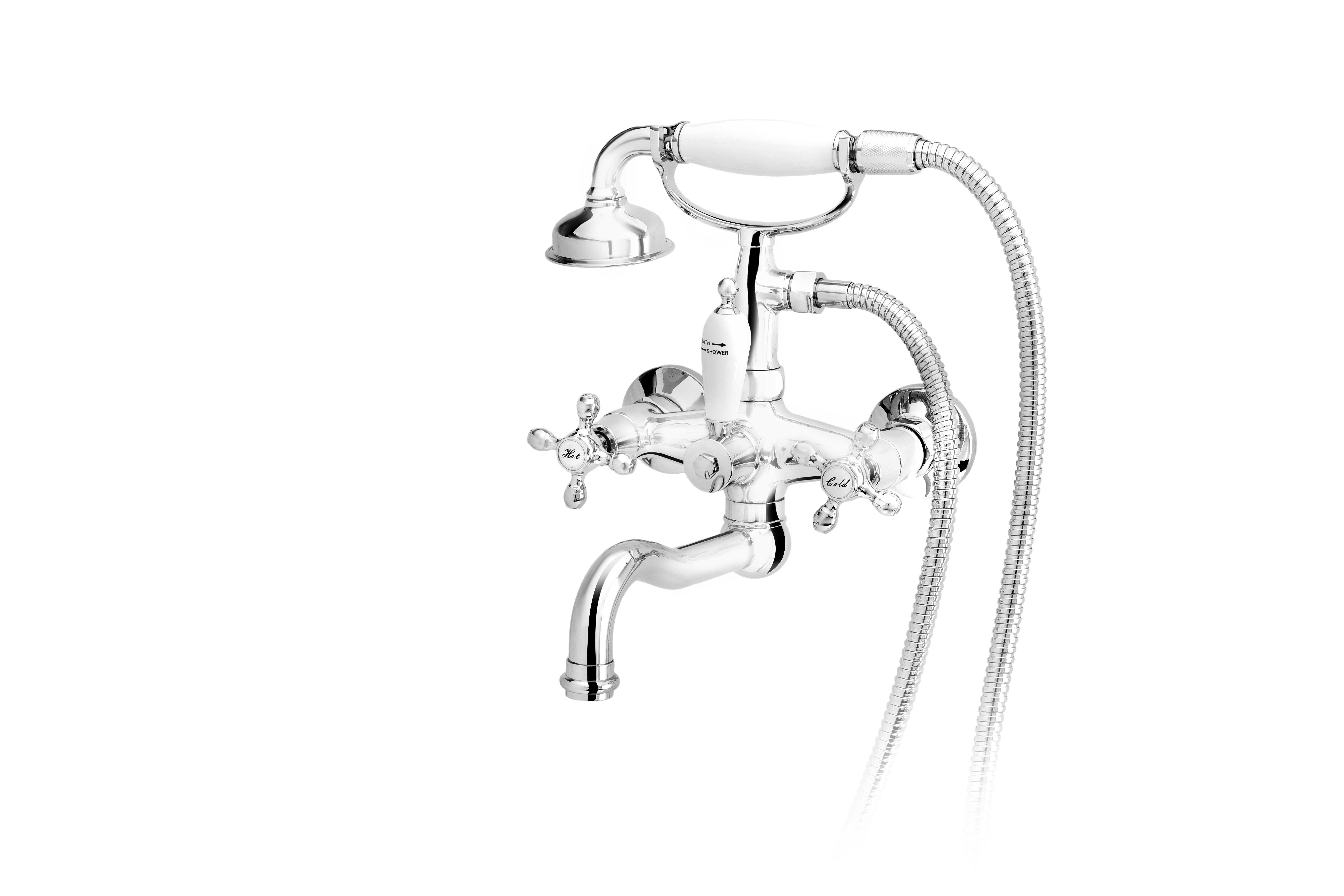 Baterii dus - Baterie perete cada/dus Lacrima, cu accesorii, crom