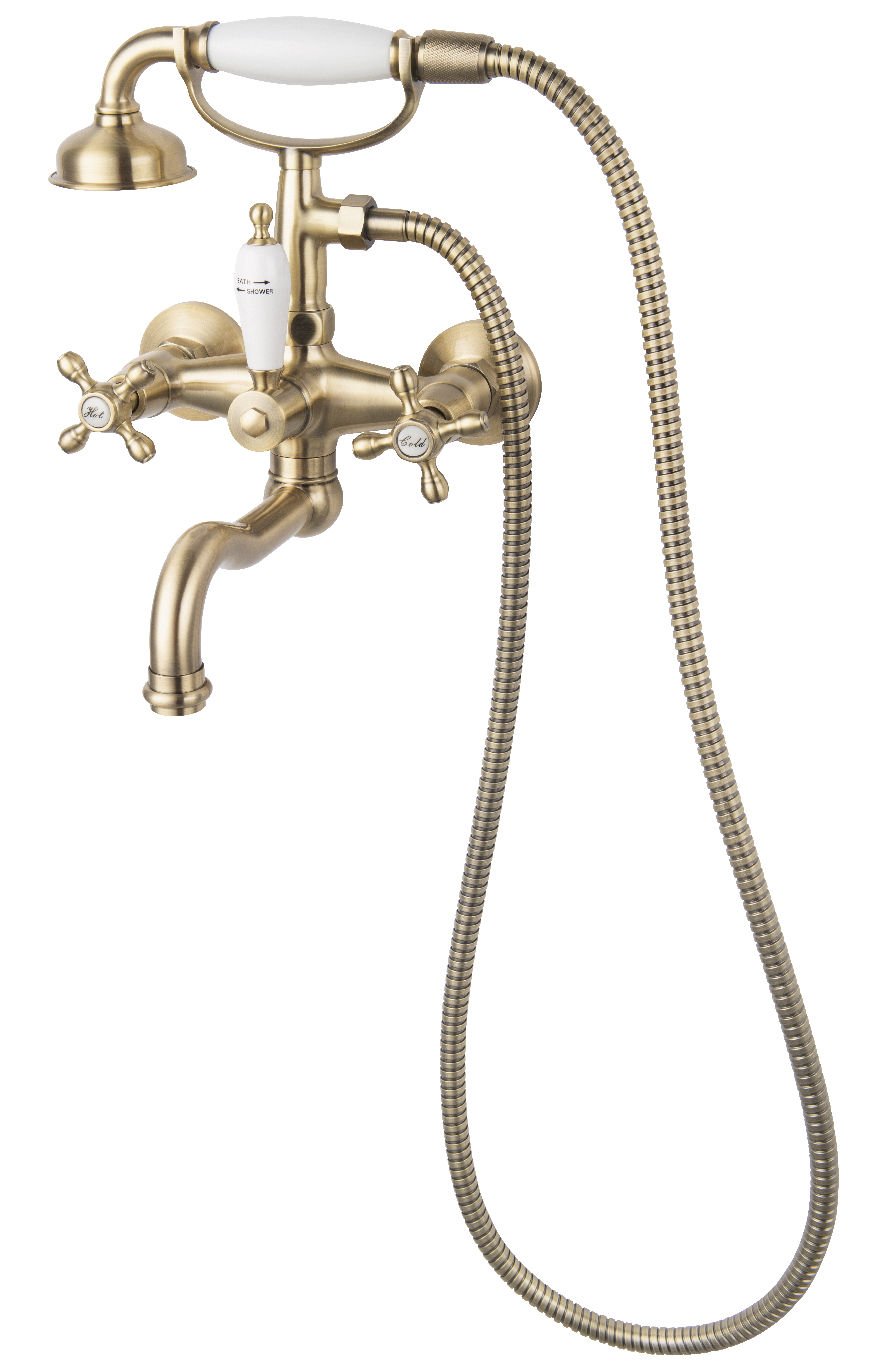Baterii dus - Baterie perete cada/dus Lacrima, cu accesorii, bronz