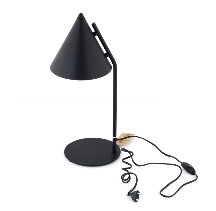 Lampă de Noptieră TK Lighting CONO BLACK 1xE14 – Lampă Modernă cu Abajur Conic Negru Mat [3]