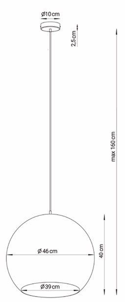 Lampă Suspendată SIGMA MARGO Gri–Auriu 41089, Corp din material compozit Elegant, 1xE27 [2]