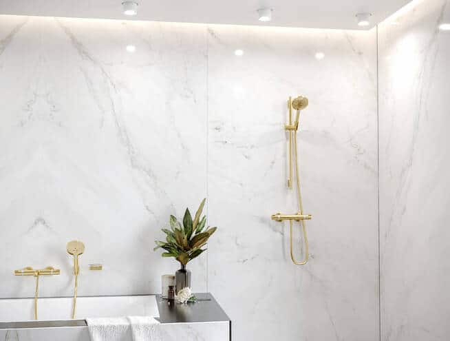 BARA DUS UNICA S PURO 65CM CU FURTUN, BRUSHED BRONZE [2]