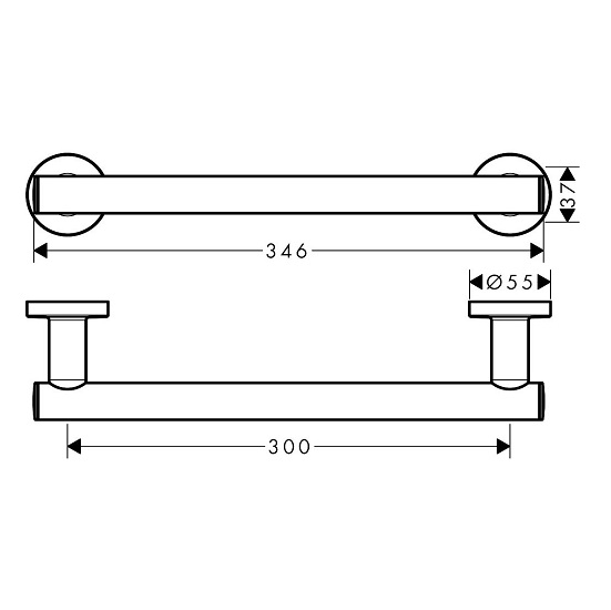 BARA SUSTINERE 345MM LOGIS UNIVERSAL, CROM [2]