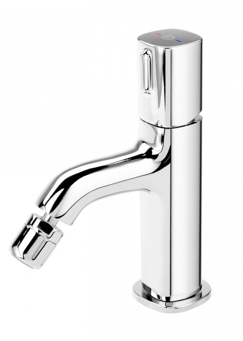 Baterie bideu FDesign Meandro cu ventil, crom [1]