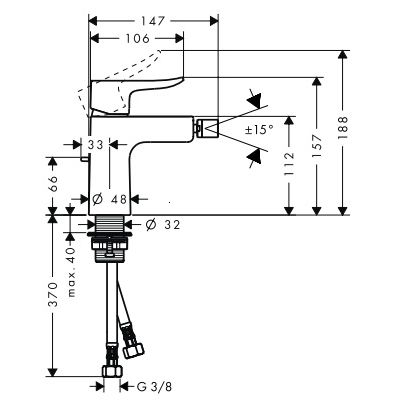 BATERIE BIDEU METRIS DN15 [2]