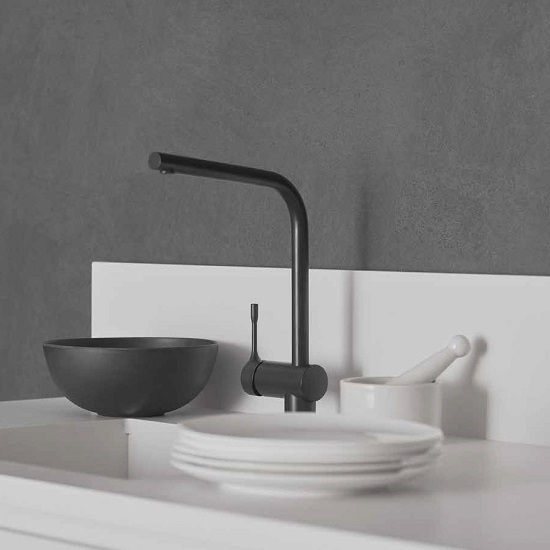 BATERIE BUCATARIE CU PIPA TUBULARA INALTA CERALOOK SIL BLACK [3]