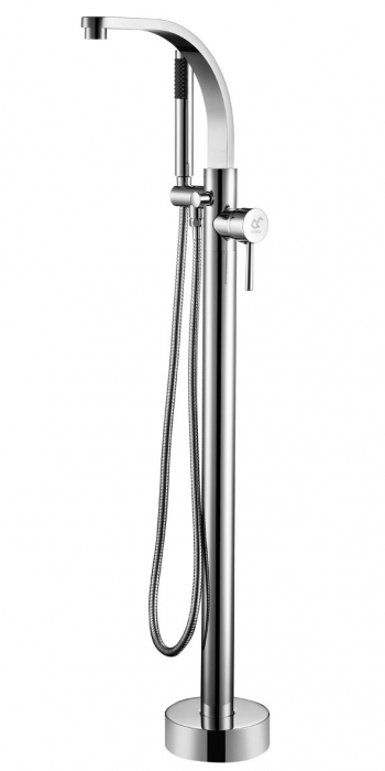 Baterie cada cu montaj pe pardoseala Besco Decco, crom [1]